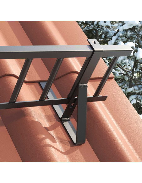 Supporto per guardia della neve Nero 29,5 x 3 x 34,5 cm Acciaio
