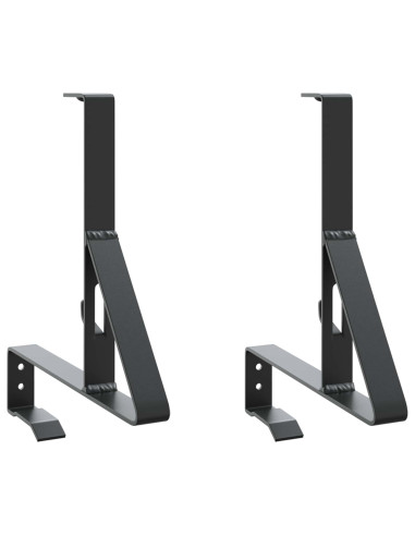 Supporto per guardia della neve 2 pcs Nero 29,5 x 3 x 34,5 cm