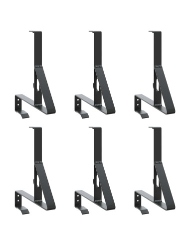 Supporto per guardia della neve 6 pcs Nero 29,5 x 3 x 34,5 cm