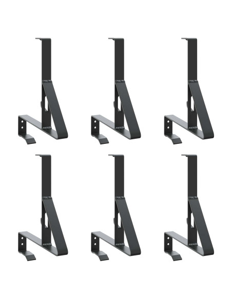 Supporto per guardia della neve 6 pcs Nero 29,5 x 3 x 34,5 cm