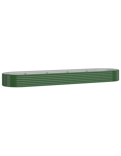 Letto Giardino Acciaio Zincato 396x100x36 cm Verde 2