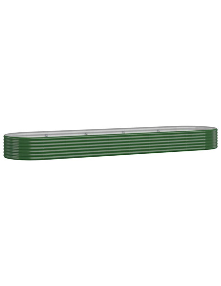 Letto Giardino Acciaio Zincato 396x100x36 cm Verde