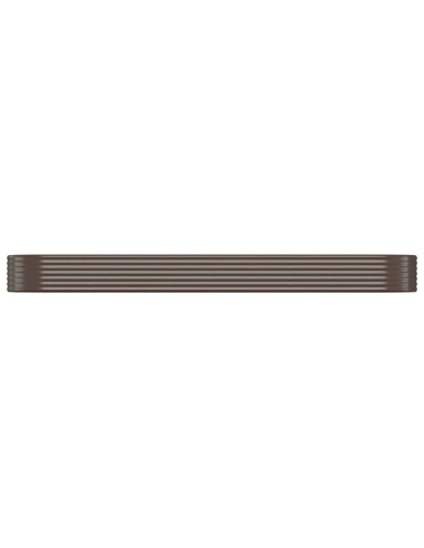 Letto Giardino Acciaio Zincato 396x100x36 cm Marrone