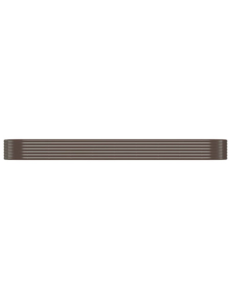Letto Giardino Acciaio Zincato 396x100x36 cm Marrone