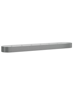 Letto Giardino Acciaio Zincato 544x100x36cm Grigio 2
