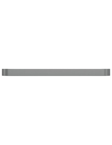 Letto Giardino Acciaio Zincato 544x100x36cm Grigio