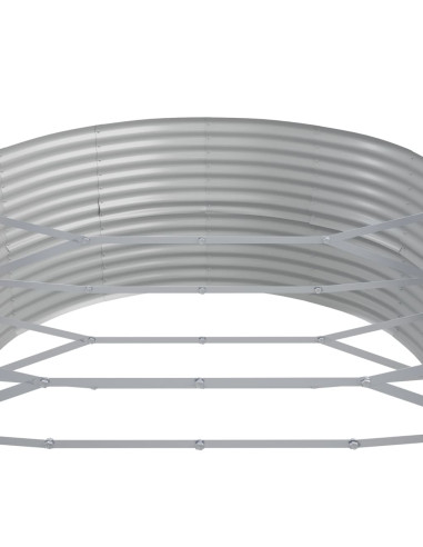 Letto Giardino Acciaio Zincato 544x100x36cm Grigio