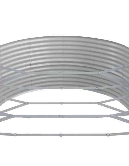 Letto Giardino Acciaio Zincato 544x100x36cm Grigio