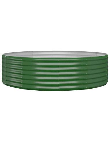 Letto Giardino Acciaio Zincato 140x140x36 cm Verde