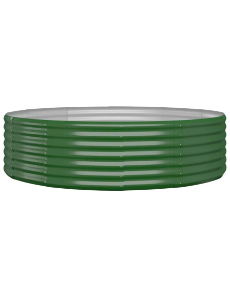 Letto Giardino Acciaio Zincato 140x140x36 cm Verde