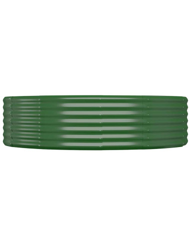 Letto Giardino Acciaio Zincato 140x140x36 cm Verde