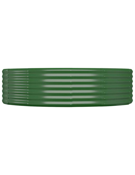 Letto Giardino Acciaio Zincato 140x140x36 cm Verde