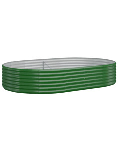 Letto Giardino Acciaio Zincato 214x140x36 cm Verde 2