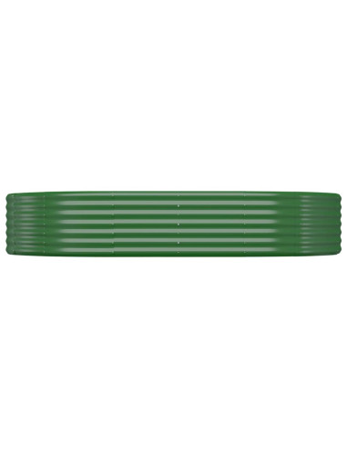 Letto Giardino Acciaio Zincato 214x140x36 cm Verde