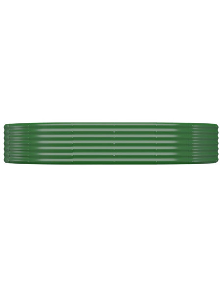 Letto Giardino Acciaio Zincato 214x140x36 cm Verde