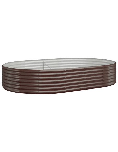 Letto Giardino Acciaio Zincato 214x140x36 cm Marrone