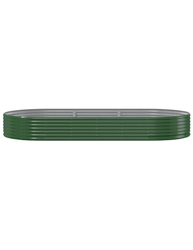 Letto Giardino Acciaio Zincato 296x140x36 cm Verde