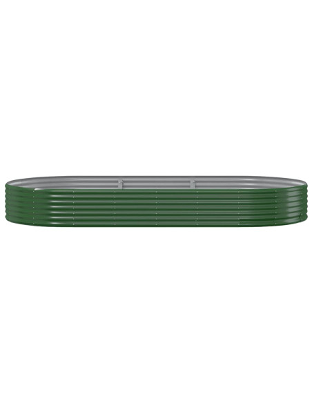 Letto Giardino Acciaio Zincato 296x140x36 cm Verde