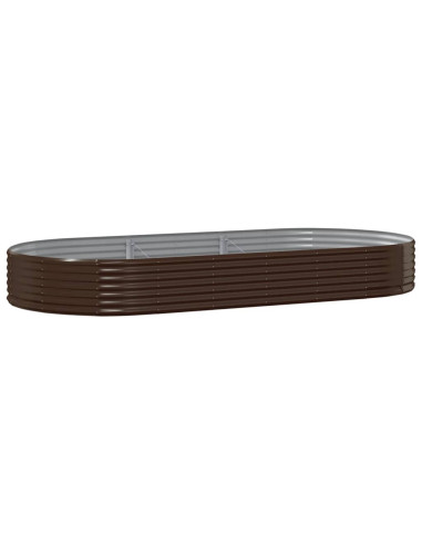 Letto Giardino Acciaio Zincato 296x140x36 cm Marrone
