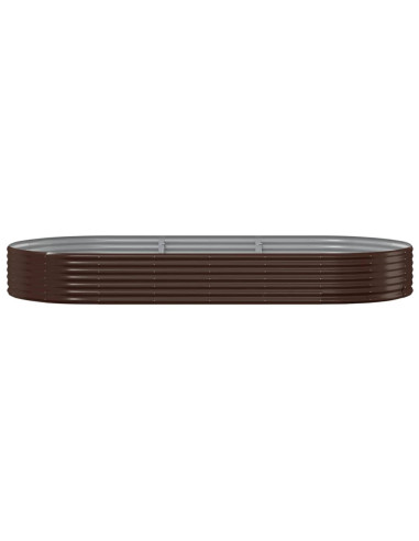 Letto Giardino Acciaio Zincato 296x140x36 cm Marrone