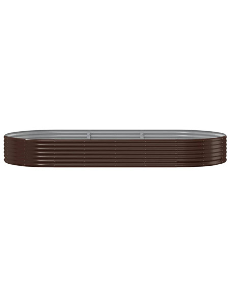 Letto Giardino Acciaio Zincato 296x140x36 cm Marrone