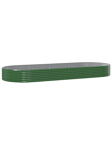 Letto Giardino Acciaio Zincato 373x140x36 cm Verde