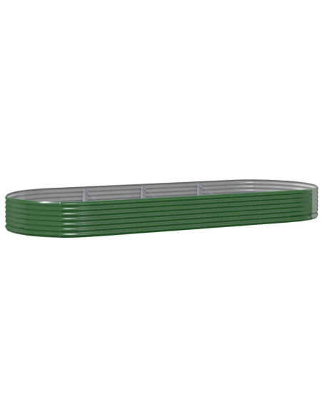 Letto Giardino Acciaio Zincato 373x140x36 cm Verde