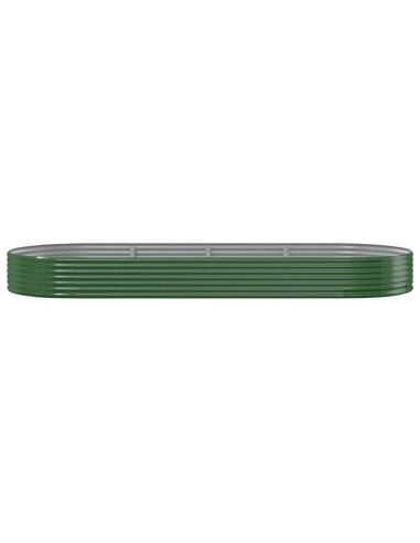 Letto Giardino Acciaio Zincato 373x140x36 cm Verde