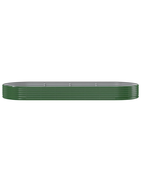 Letto Giardino Acciaio Zincato 373x140x36 cm Verde