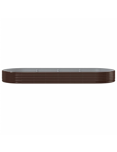Letto Giardino Acciaio Zincato 373x140x36 cm Marrone