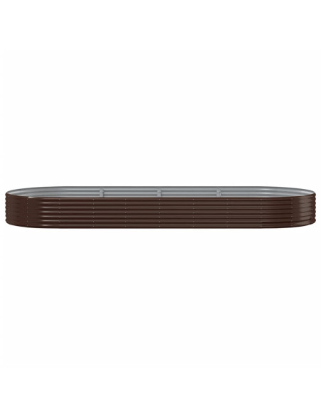 Letto Giardino Acciaio Zincato 373x140x36 cm Marrone