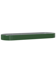 Letto Giardino Acciaio Zincato 450x140x36 cm Verde 2