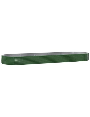 Letto Giardino Acciaio Zincato 450x140x36 cm Verde