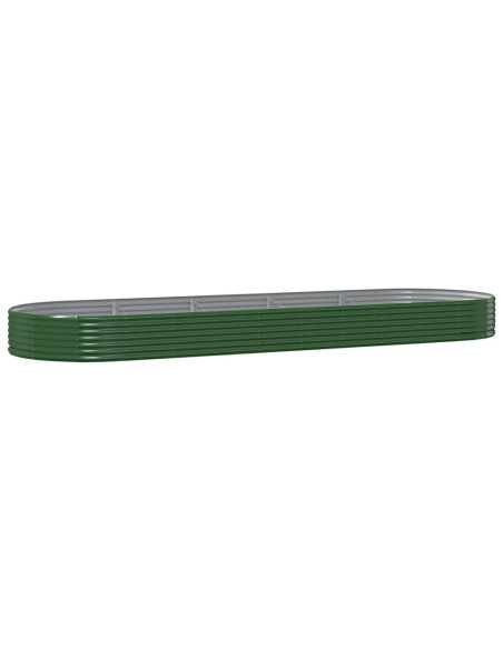 Letto Giardino Acciaio Zincato 450x140x36 cm Verde