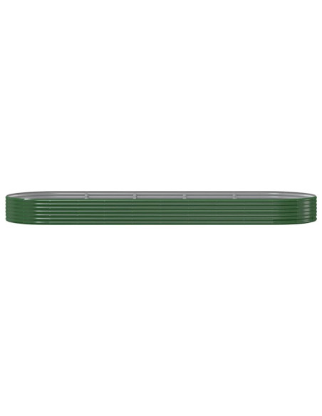 Letto Giardino Acciaio Zincato 450x140x36 cm Verde