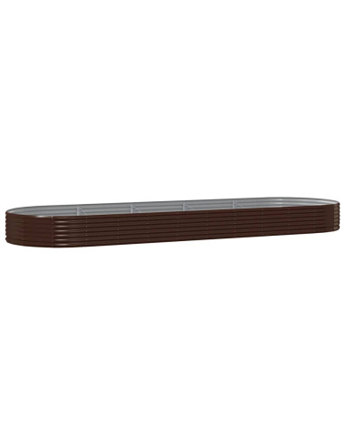 Letto Giardino Acciaio Zincato 450x140x36 cm Marrone