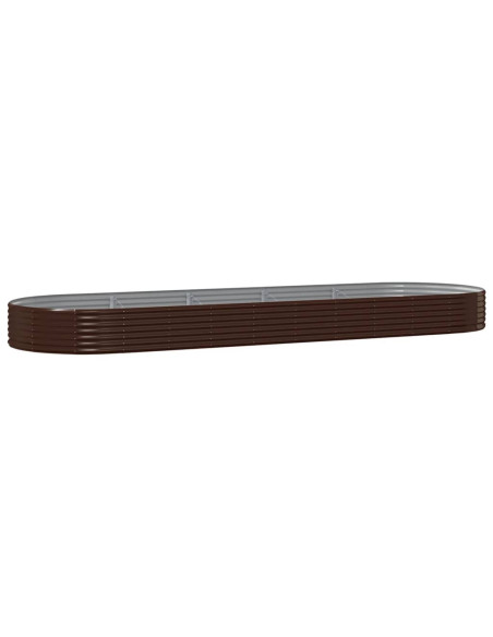 Letto Giardino Acciaio Zincato 450x140x36 cm Marrone