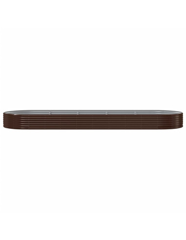 Letto Giardino Acciaio Zincato 450x140x36 cm Marrone