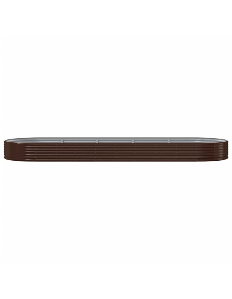 Letto Giardino Acciaio Zincato 450x140x36 cm Marrone