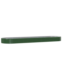 Letto Giardino Acciaio Zincato 523x140x36 cm Verde 2