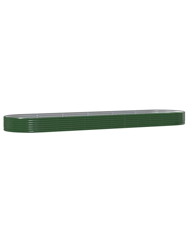 Letto Giardino Acciaio Zincato 523x140x36 cm Verde