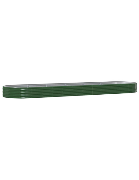 Letto Giardino Acciaio Zincato 523x140x36 cm Verde