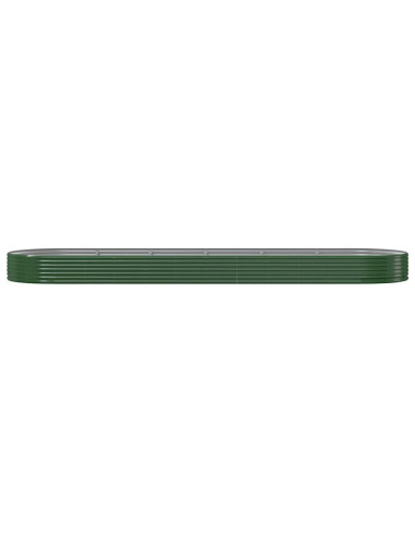 Letto Giardino Acciaio Zincato 523x140x36 cm Verde