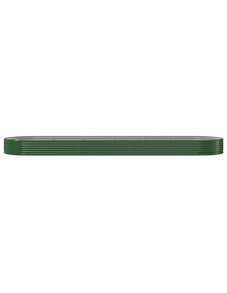 Letto Giardino Acciaio Zincato 523x140x36 cm Verde