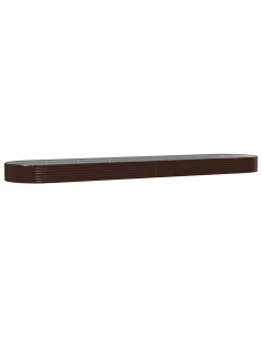 Letto Giardino Acciaio Zincato 600x140x36 cm Marrone 2