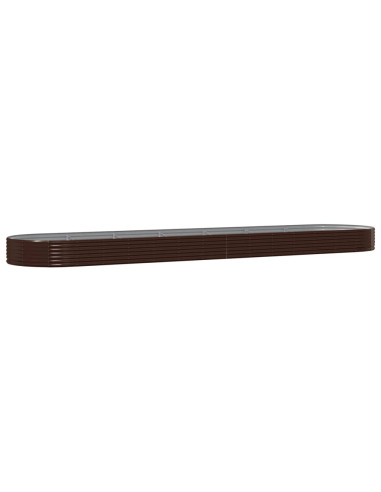 Letto Giardino Acciaio Zincato 600x140x36 cm Marrone