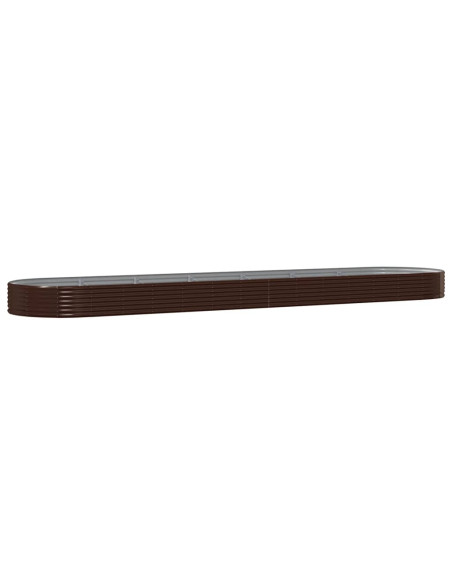 Letto Giardino Acciaio Zincato 600x140x36 cm Marrone