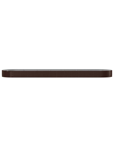 Letto Giardino Acciaio Zincato 600x140x36 cm Marrone