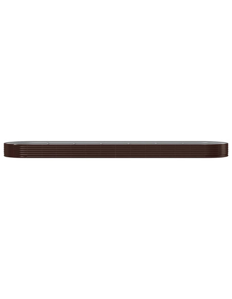 Letto Giardino Acciaio Zincato 600x140x36 cm Marrone