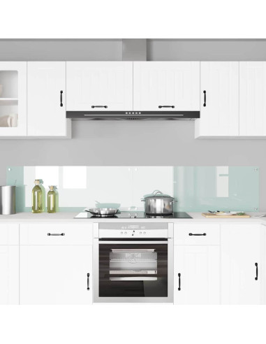 Rivestimento da Cucina 2 pcs Bianco 110 x 40 cm vetro temperato